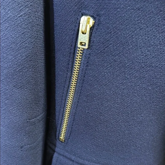 J. Crew Blue wool Jacket Asymmetrical Moto Style NWT - Picture 5 of 8